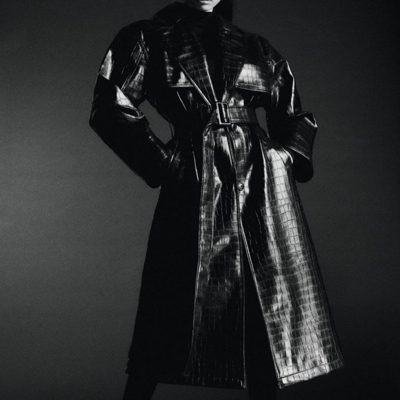 H&M COATED TRENCH COAT - Picture 4 of 5